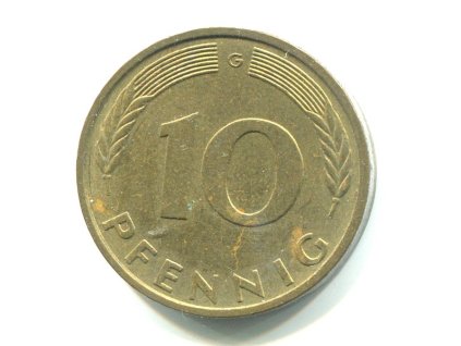 NĚMECKO. 10 Pfennig 1990/G