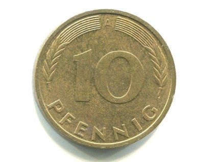 NĚMECKO. 10 Pfennig 1991/A