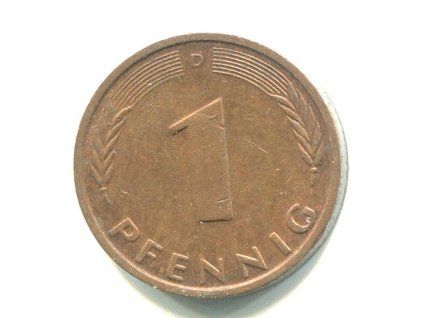 NĚMECKO. 1 Pfennig 1987/D