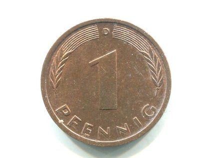 NĚMECKO. 1 Pfennig 1976/D