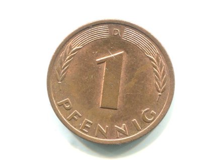 NĚMECKO. 1 Pfennig 1979/D