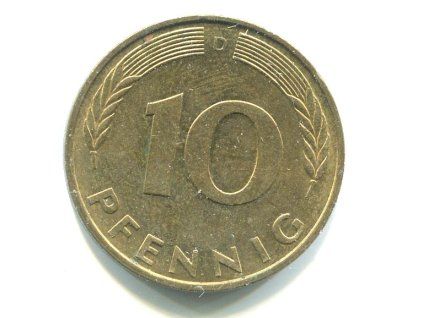 NĚMECKO. 10 pfennig 1993/D