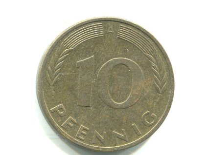 NĚMECKO. 10 pfennig 1993/A