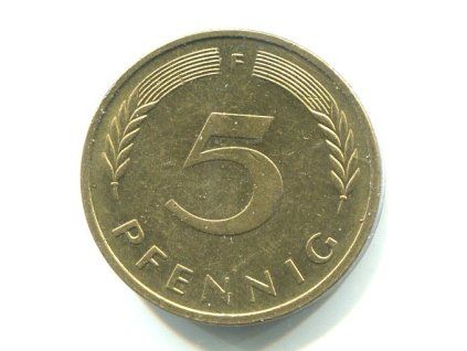 NĚMECKO. 5 Pfennig 1995/F