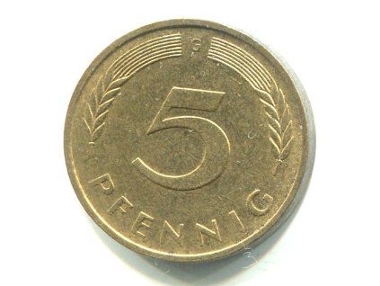 NĚMECKO. 5 Pfennig 1991/G