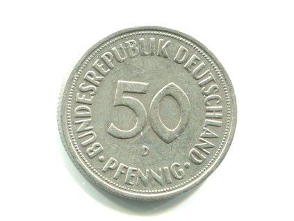 NĚMECKO. 50 Pfennig 1950/D.