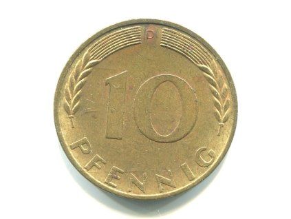 NĚMECKO. 10 pfennig 1970/D