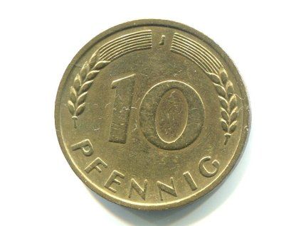 NĚMECKO. 10 pfennig 1950/J