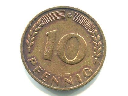 NĚMECKO. 10 pfennig 1949/G