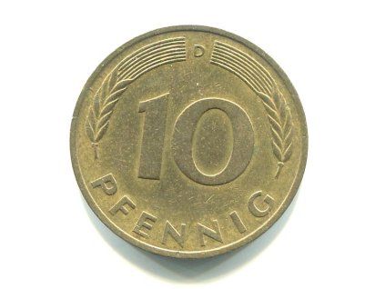 NĚMECKO. 10 pfennig 1976/D.