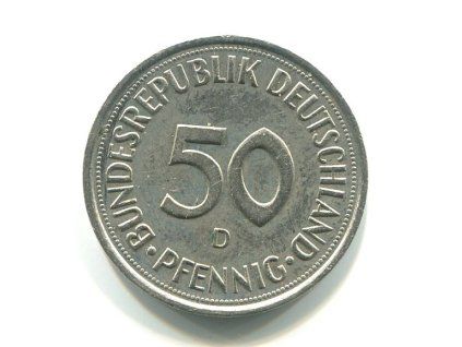 NĚMECKO. 50 Pfennig 1989/D
