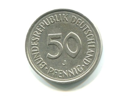 NĚMECKO. 50 Pfennig 1989/J
