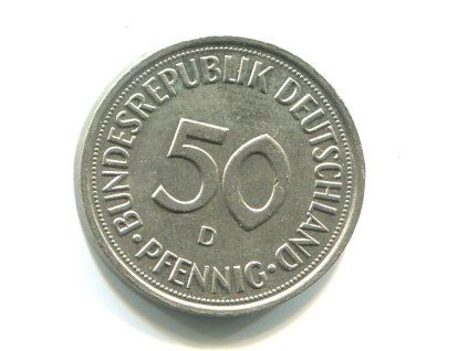 NĚMECKO. 50 Pfennig 1990/D