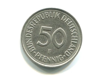 NĚMECKO. 50 Pfennig 1990/F