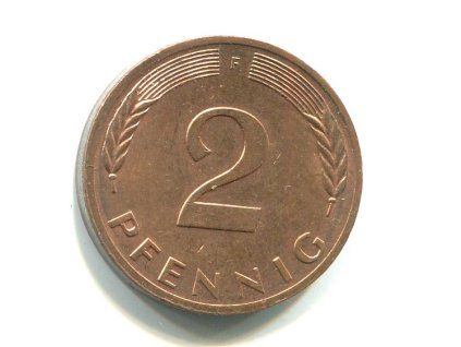 NĚMECKO. 2 Pfennig 1980/F