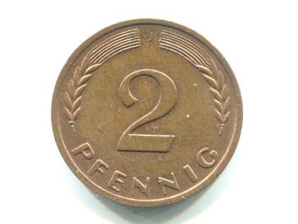 NĚMECKO. 2 Pfennig 1969/J