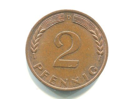 NĚMECKO. 2 Pfennig 1969/D