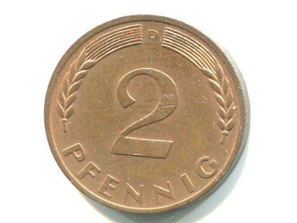 NĚMECKO. 2 Pfennig 1970/D