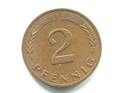 NĚMECKO. 2 Pfennig 1979/F