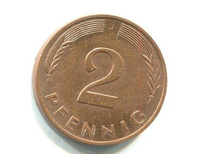 NĚMECKO. 2 Pfennig 1978/J