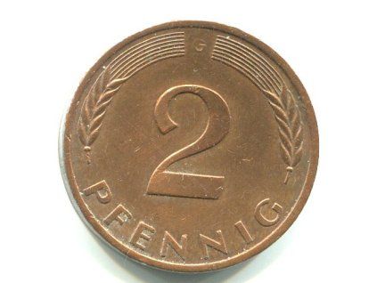 NĚMECKO. 2 Pfennig 1977/G