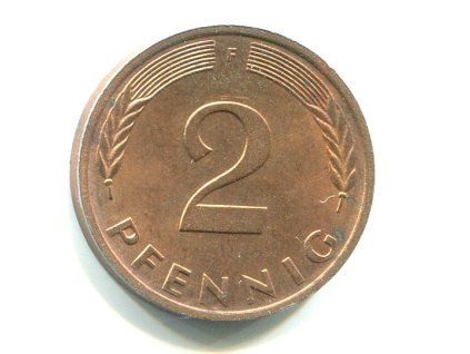 NĚMECKO. 2 Pfennig 1977/F
