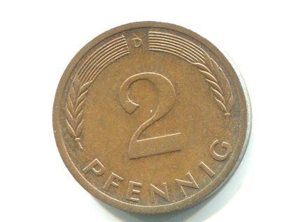 NĚMECKO. 2 Pfennig 1973/D