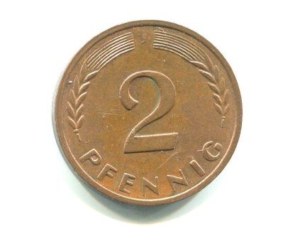 NĚMECKO. 2 Pfennig 1971/J