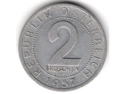 RAKOUSKO. 2 Groschen 1957.