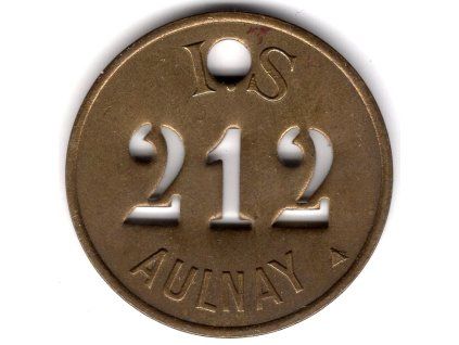 FRANCIE. AULNAY. Nástrojová známka z továrny.