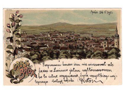 MOST / Brüx. 1901. Litografie.