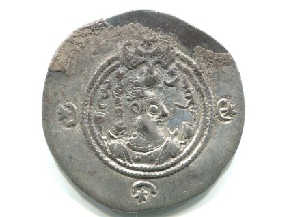 PERSIE. Chusro II. (590-628). Drachma. Mincovna BYSh = Bishapur, provincie Fars. Rok 3. Ag.