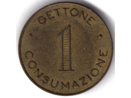 ITÁLIE. GETTONE CONSUMAZIONE - 1 bod.