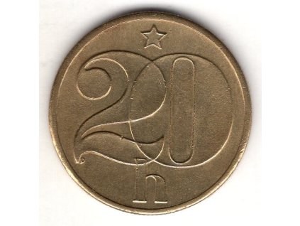 ČESKOSLOVENSKO. 20 haléřů 1980.
