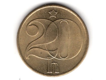 ČESKOSLOVENSKO. 20 haléřů 1987.