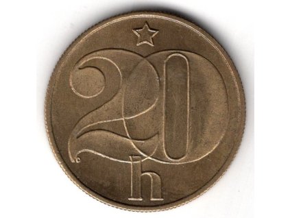 ČESKOSLOVENSKO. 20 haléřů 1989.