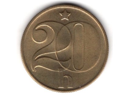 ČESKOSLOVENSKO. 20 haléřů 1990.