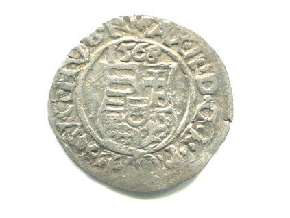 UHRY. Maxmilian II. Denár 1568/KB.
