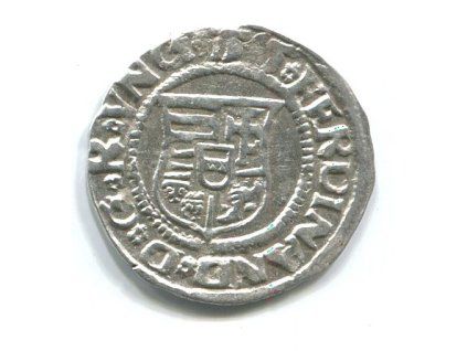 UHRY. Ferdinand I. Denár 1545/KB.