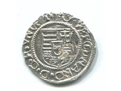 UHRY. Ferdinand I. Denár 1550/KB.