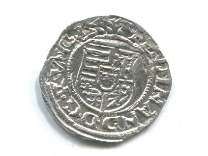 UHRY. Ferdinand I. Denár 1557/KB.