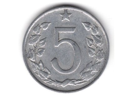 ČESKOSLOVENSKO. 5 haléřů 1967.