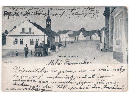 KOZLANY (dnešní Kožlany). Karlovo náměstí.