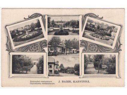 KARVINÁ. Zahradní restaurace.