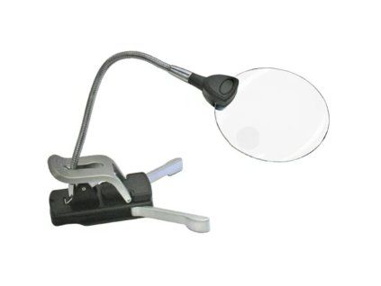 Stolní lupa s osvětlením 2×/4×, 90mm Ø - 1