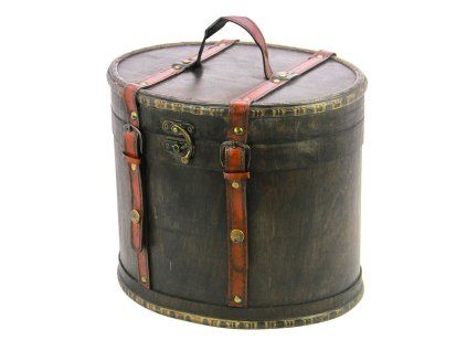Dřevěná truhla klobouk 29×23×25 cm - 1