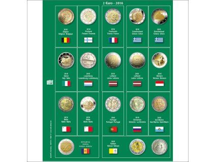 Předtištěný list Premium na 2€ mince 2016 - 1
