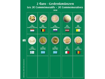Předtištěný list Premium na 2€ mince 2018 - 1