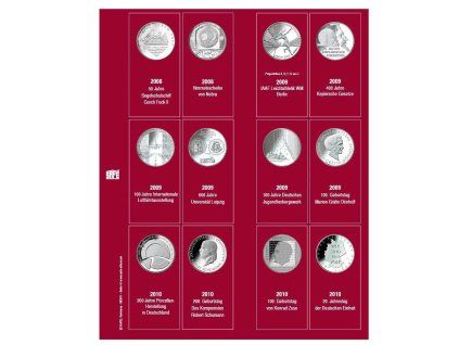 Předtištěný list Premium na 10€ mince 2008-2010 - 1