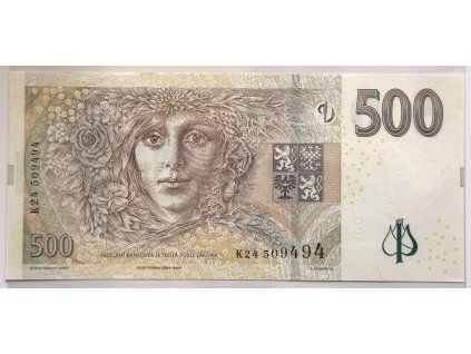 ČESKO. 500 korun 2009. Série K 24. Hej. CZ 29